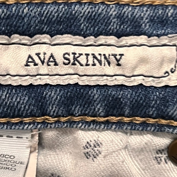 Lucky Brand Women Jeans 6 Blue Ava Skinny Ankle Cheville Frayed Raw Hem Stretch - Picture 11 of 15